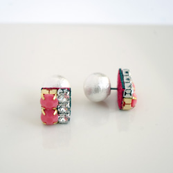 Bijou Pierced earrings (Pink) 第1張的照片
