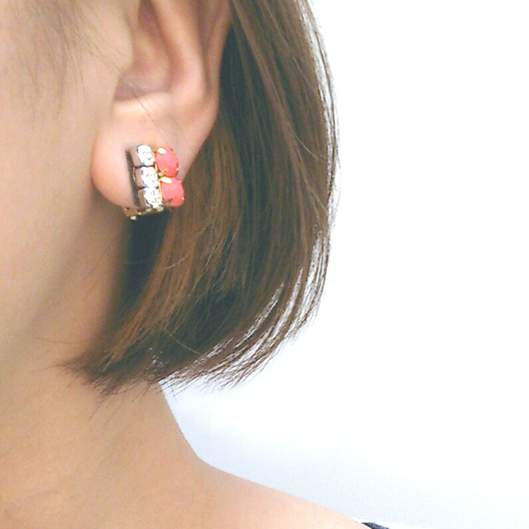 Bijou Pierced earrings (Pink) 第4張的照片