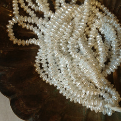 Vintage Japan pearl beads ビンテージ パール ビーズ ロンデル 2枚目の画像