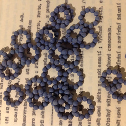 Vintage matt blue babble ring  beads ヴィンテージ ビンテージ ビーズ 2枚目の画像