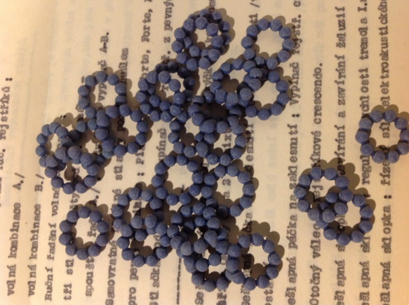 Vintage matt blue babble ring  beads ヴィンテージ ビンテージ ビーズ 2枚目の画像