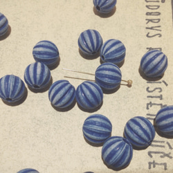 Vintage germnay Matt melon blue beads ヴィンテージ ビーズ 1枚目の画像