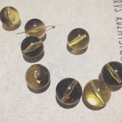 Vintage germany lucite olive round beads ヴィンテージ ビーズ 2枚目の画像