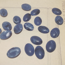 Vintage germnay marble blue cabochon ヴィンテージ カボション 2枚目の画像