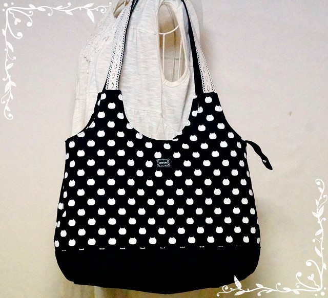 【受注製作】ねこたま　ころりんトートバッグ