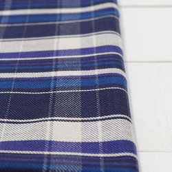 タータンチェック 綾織り ブルー系 2枚目の画像