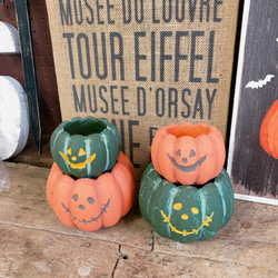 ラスト！ハロウィン雑貨♡4点セット【パンプキン型オレンジ&みどり