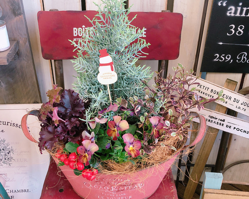 クリスマス　ガーデニング雑貨　ビンテージ　アンティーク物入れ 1_0db40ba8b4a71d304098b800e29e