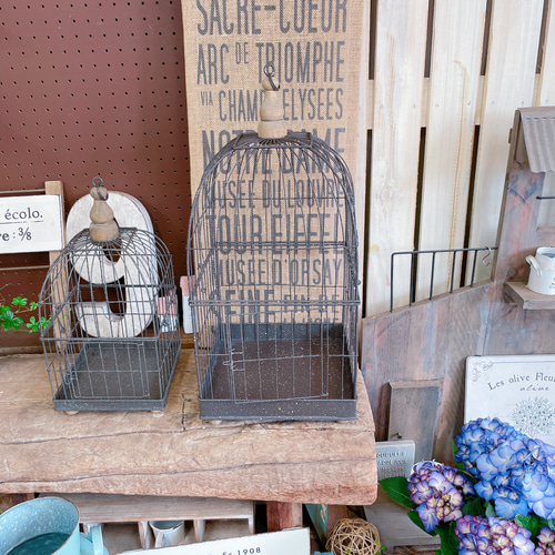 ラスト！オシャレな鳥かご♡スクエア小【インテリア雑貨ガーデン雑貨