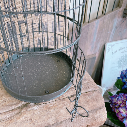 オシャレな鳥かご♡ラウンド小【インテリア雑貨ガーデン雑貨】ジャンク