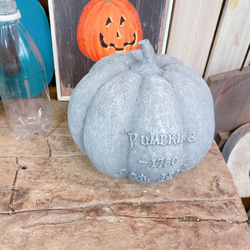 ラスト！ぽってりかぼちゃ♡【グレーパンプキンオブジェ】ハロウィン雑貨♡ガーデン雑貨♡陶器 4枚目の画像