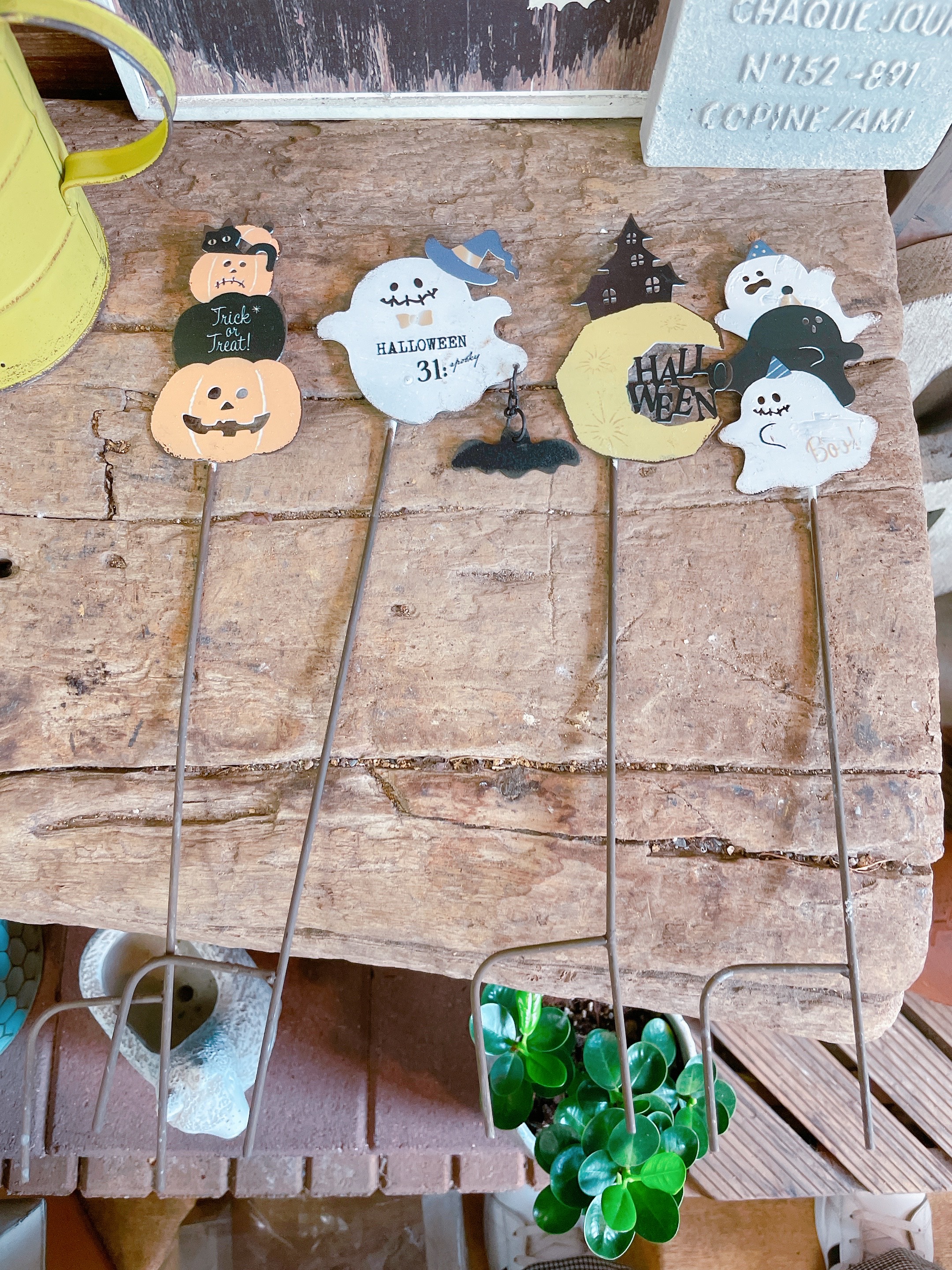超巨大アイアンハロウィンガーデンピック・オバケちゃんとかぼちゃくん・お買得セット