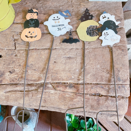 超巨大アイアンハロウィンガーデンピック・オバケちゃんとかぼちゃくん・お買得セット 超巨大アイアンハロウィンガーデンピック・オバケちゃんとかぼちゃくん