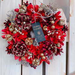 ラスト！クリスマスカラー♡【クリスマスリース】キラキララメの華やか