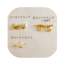 ピスタチオカラー　シルバーのイヤリング/ピアス 4枚目の画像