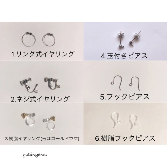 パウダースノーのイヤリング/ピアス 4枚目の画像