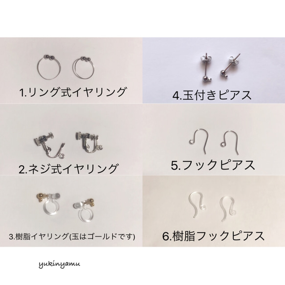 シルバー蜘蛛×ブラックイヤリング/ピアス 4枚目の画像