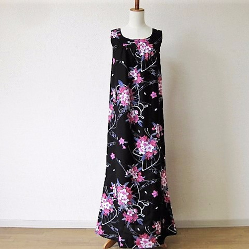 和柄 ワンピース マキシ つつじ157 ワンピース kawaida japan 通販