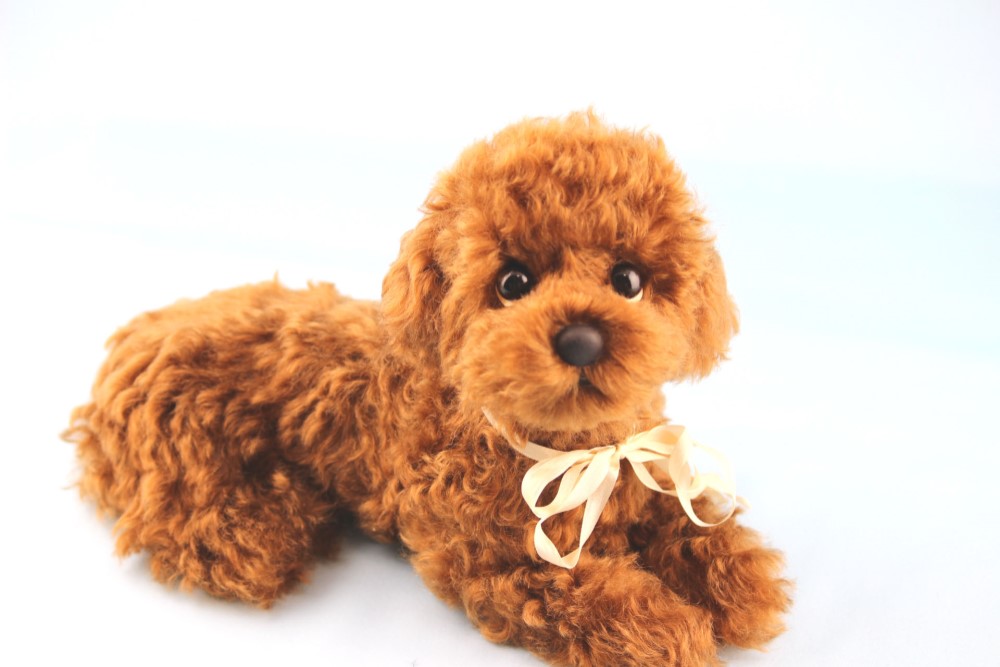 トイプードル ぬいぐるみ 犬 シルバー モヘア テディベア