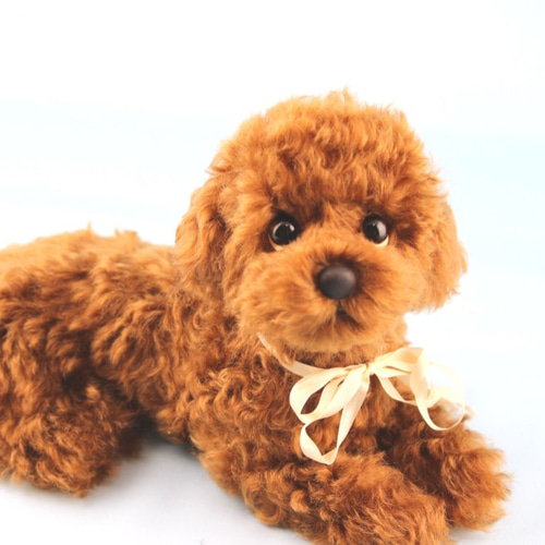 トイプードル プードル ぬいぐるみ 犬 子犬 レッド モヘア