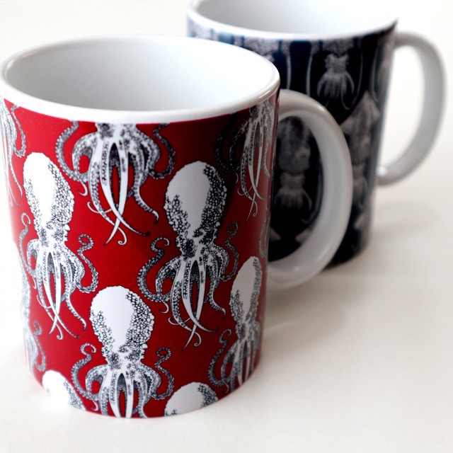 タコの触手 陶器カップ タコの触手 陶器カップ