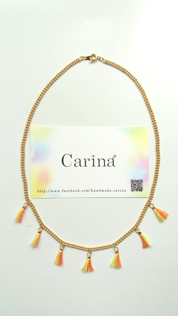 MINIMUM  Tassel necklace ~ vivid colors 1枚目の画像