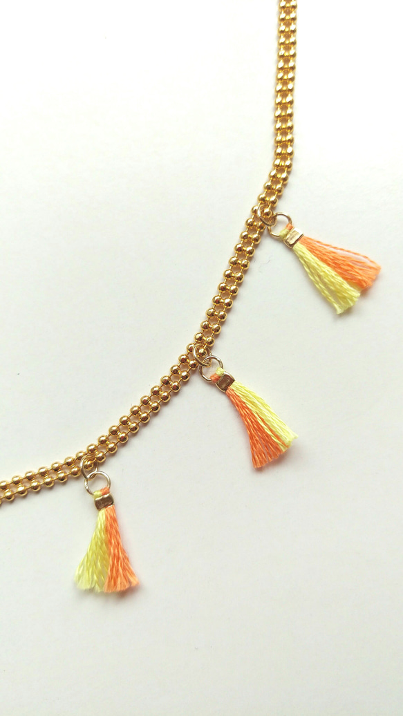 MINIMUM  Tassel necklace ~ vivid colors 4枚目の画像