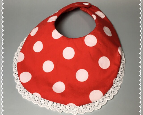 スタイ ビブで可愛く！赤白 水玉 スタイ・よだれかけ koba-nainai 通販