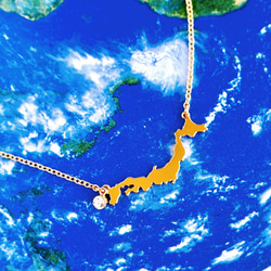 ひかえめ日本列島ネックレス〜シルバー〜 6枚目の画像