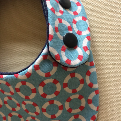 sale》【ハワイシリーズ】リバーシブルスタイ 浮き輪 水色 スタイ