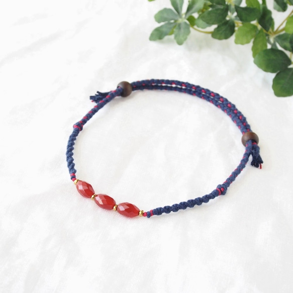 【ペット用】Red Rice Necklace 1枚目の画像