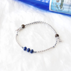 【ペット用】Blue Line Necklace（ラピスラズリ） 1枚目の画像