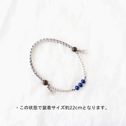 【ペット用】Blue Line Necklace（ラピスラズリ） 4枚目の画像