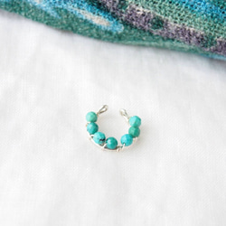 Circle Cuff（Turquoise）-片耳- 4枚目の画像