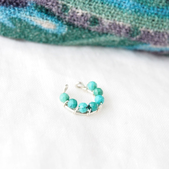 Circle Cuff（Turquoise）-片耳- 5枚目の画像