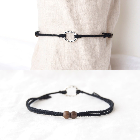 Oval Ring Anklet（black） 3枚目の画像