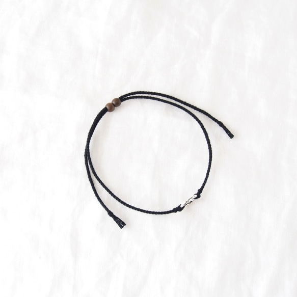 Oval Ring Anklet（black） 5枚目の画像