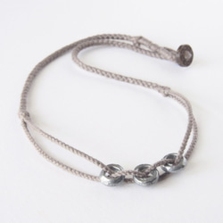 Pewter 3-Rings Short Necklace 1枚目の画像