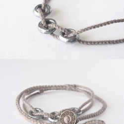 Pewter 3-Rings Short Necklace 4枚目の画像