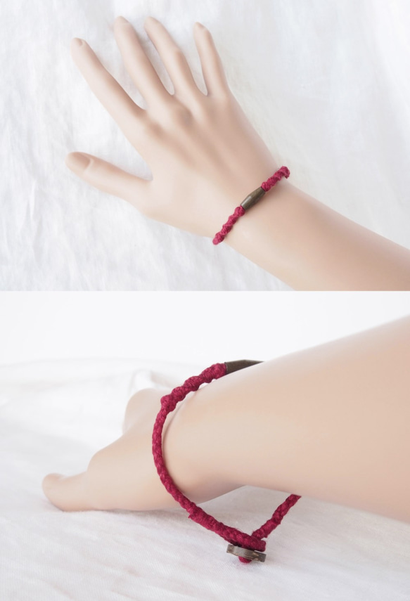 Greywood  Bracelet（Red） 3枚目の画像