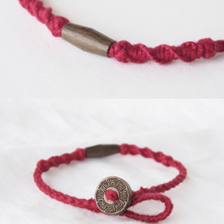 Greywood  Bracelet（Red） 4枚目の画像