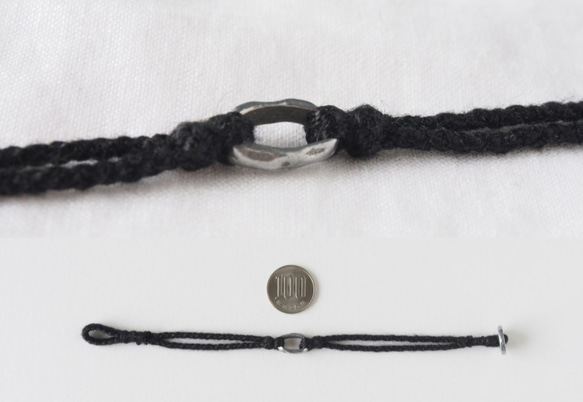 Pewter Ring Bracelet（Black） 5枚目の画像