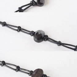 Leather Chain Bracelet（Black×ハイパーシーン） 4枚目の画像