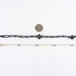 Leather Chain Bracelet（Black×ハイパーシーン） 6枚目の画像