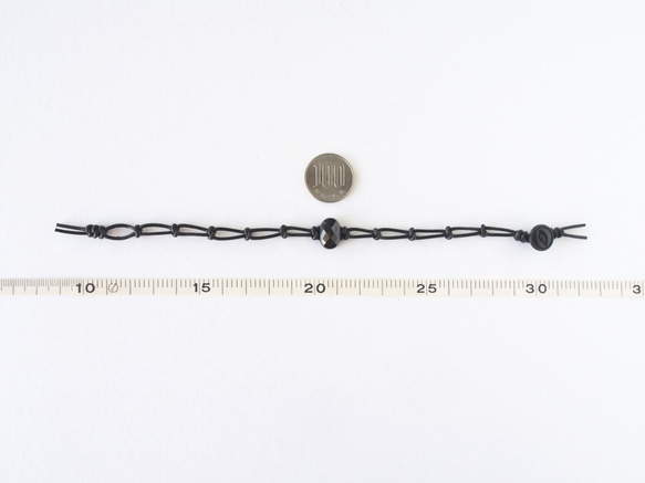 Leather Chain Bracelet（Black×ハイパーシーン） 6枚目の画像