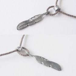 Pewter Feather＆Ring Pendant 3枚目の画像