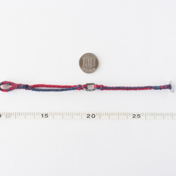 Pewter Ring Bracelet（Navy×Red） 5枚目の画像