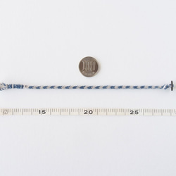 麻糸のブレスレット（Blue×Silvergray） 5枚目の画像