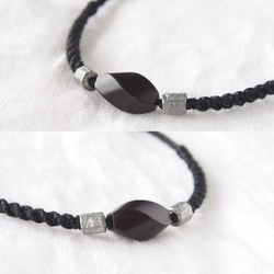 Wood Short Necklace（Ebony×Black） 3枚目の画像