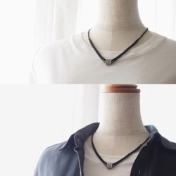 Pewter Square Necklace（Black） 2枚目の画像